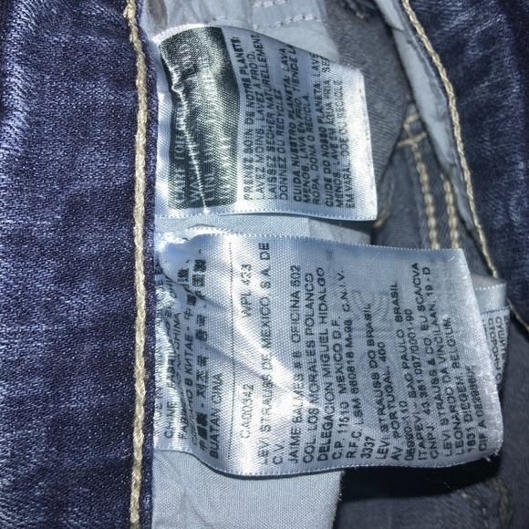 Levi's 524 Too Super Low jeans Sz 5 M vintage denim decorative stitching Y2K - Picture 8 of 9